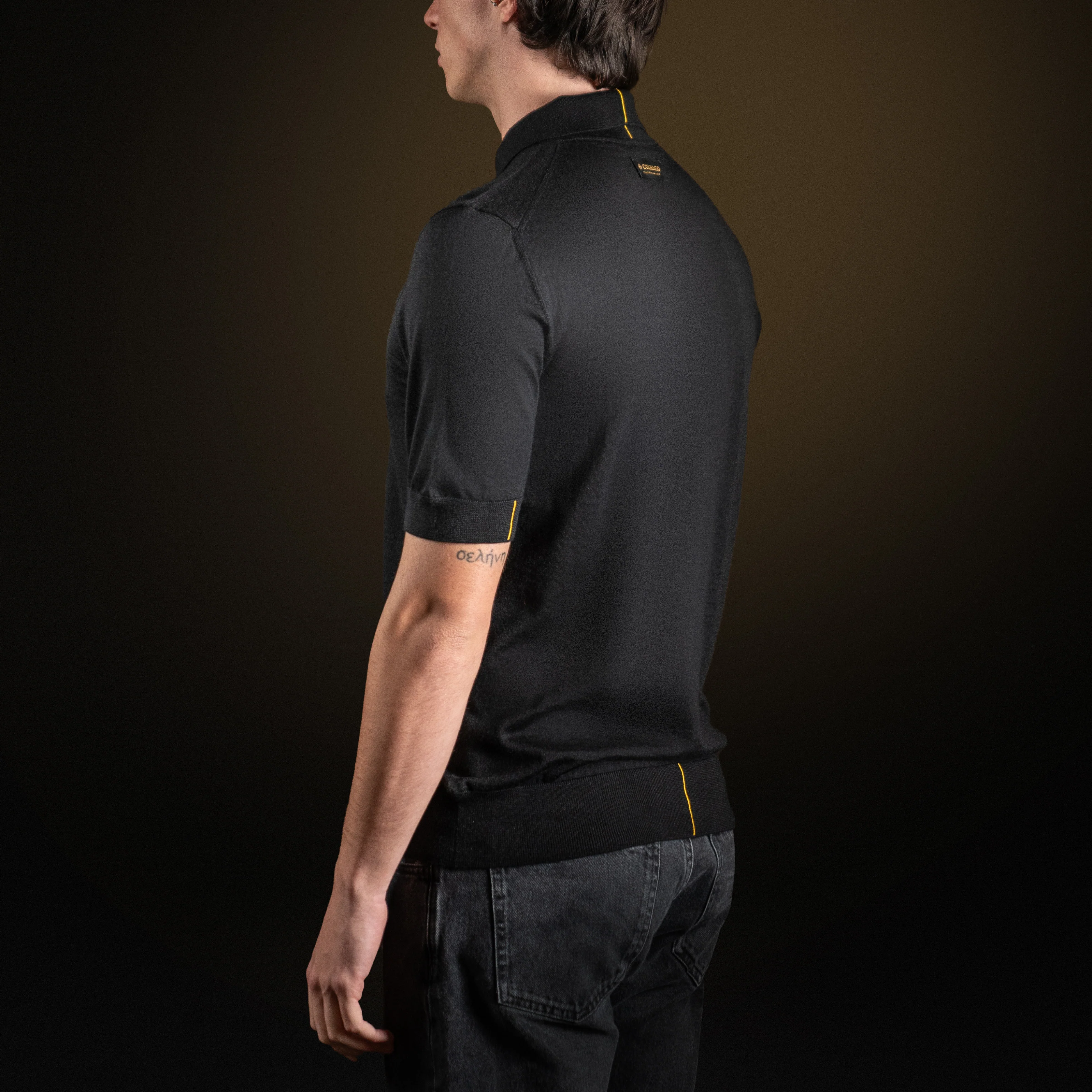Black Cashmere polo short sleeves - Image 4