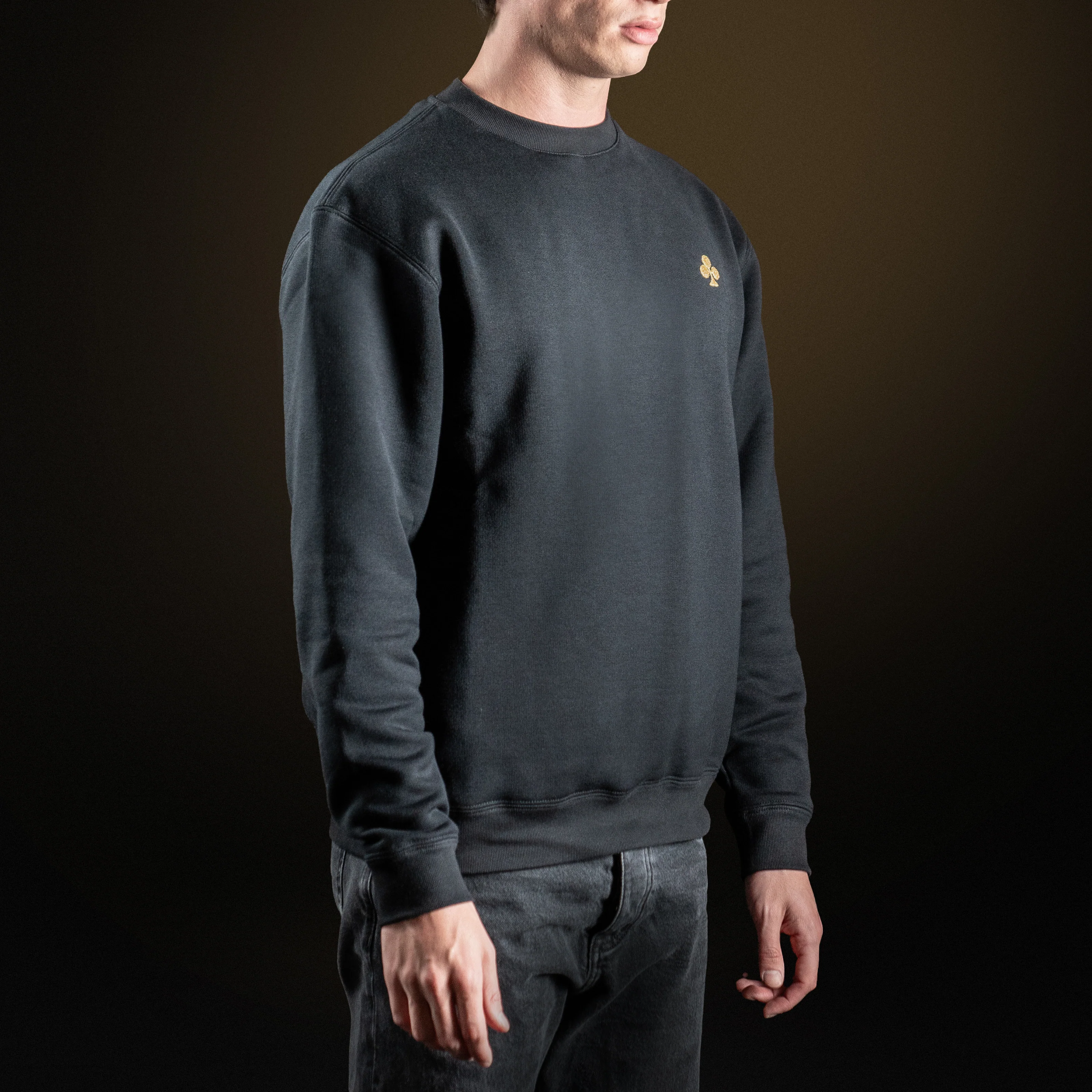 Black round-neck sweatshirt - Image 3