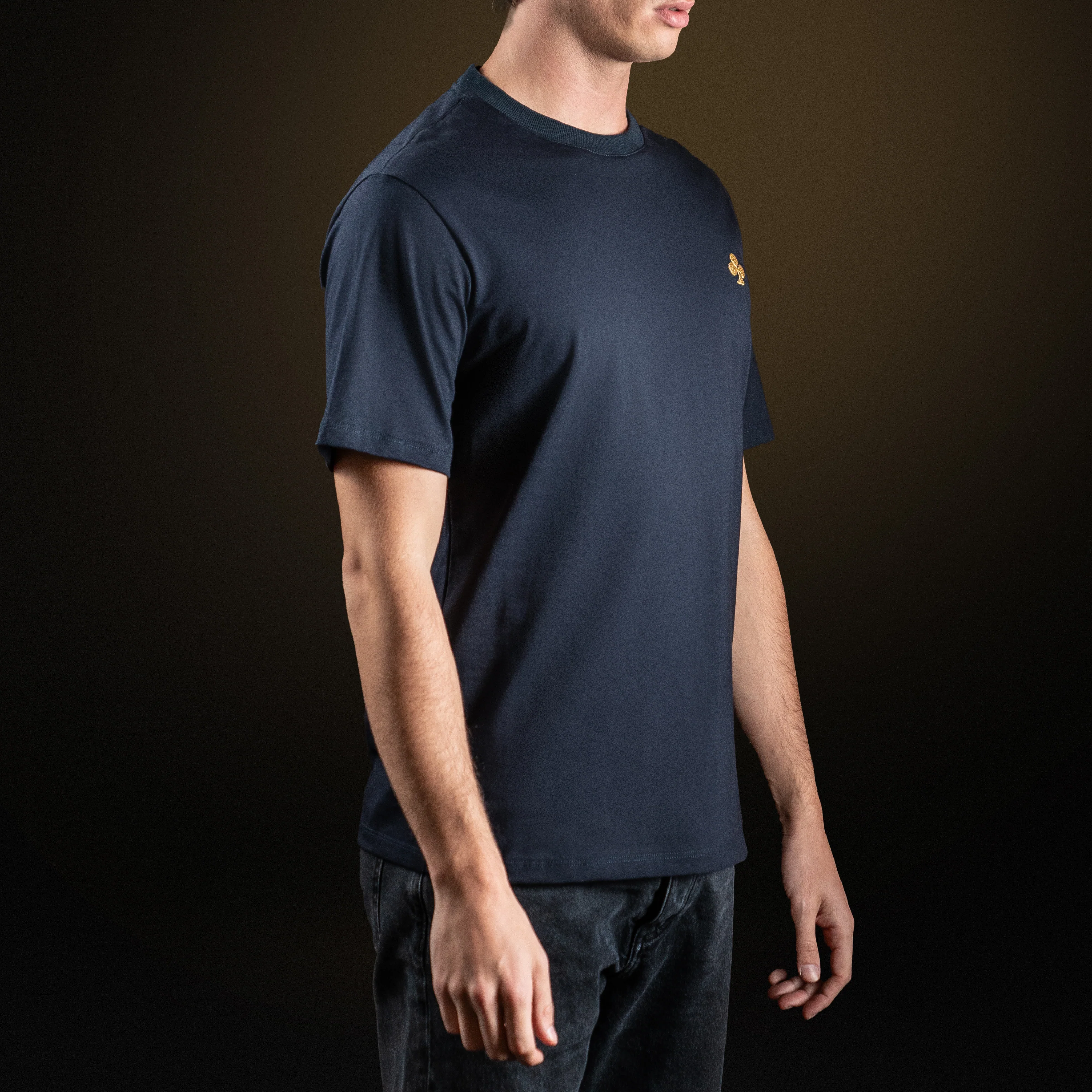 Navy Blue Cotton T-shirt - Image 3