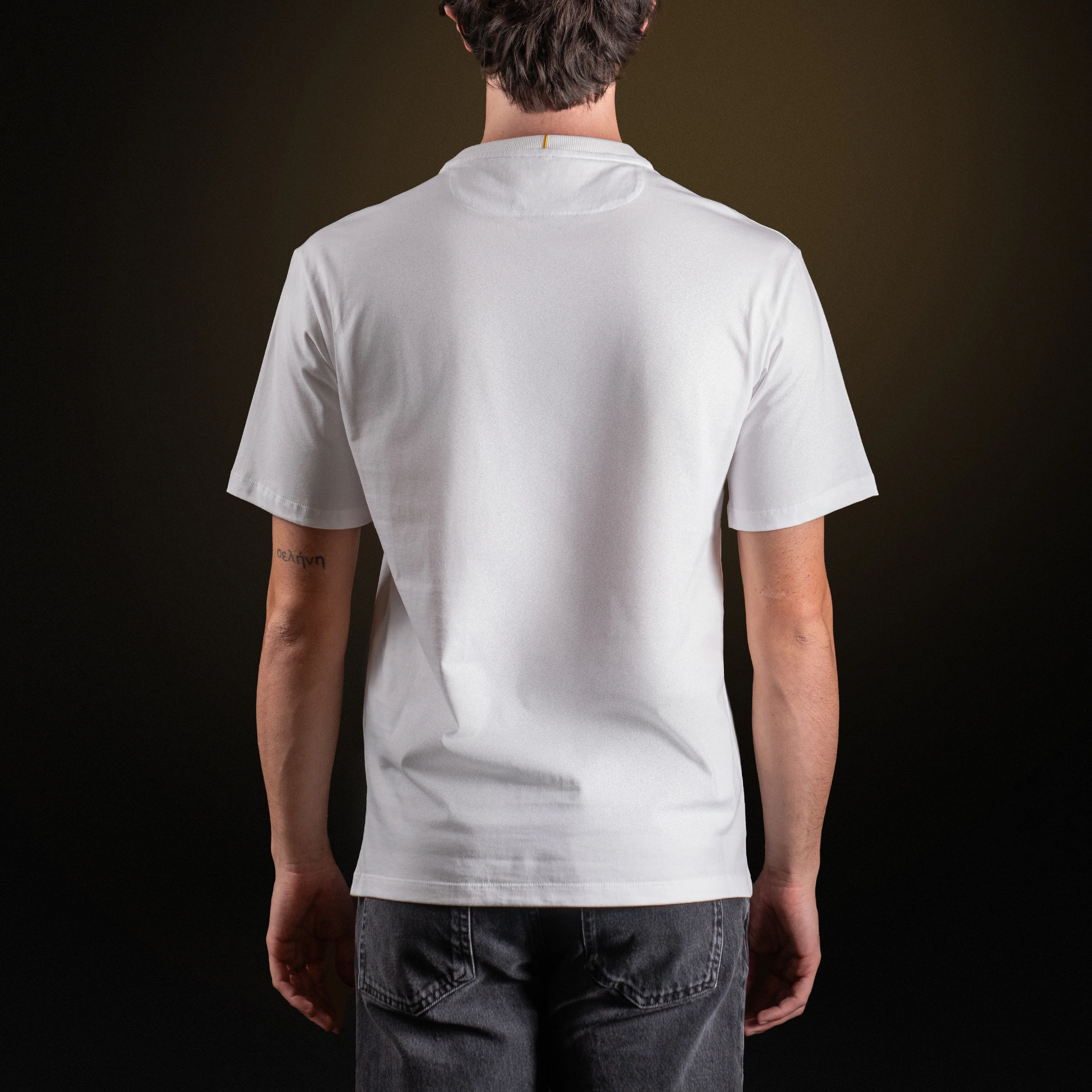 White Cotton T-shirt - Image 3