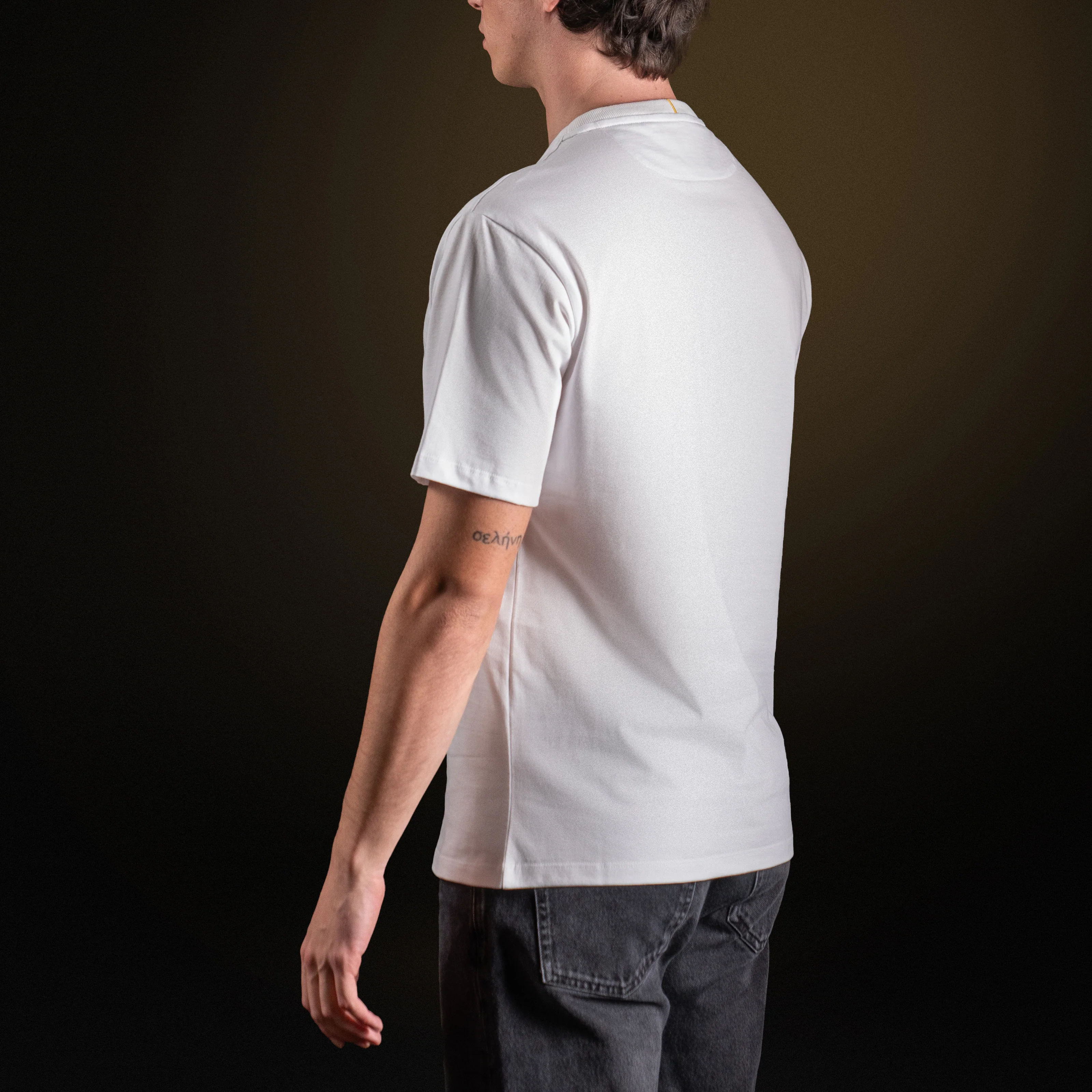 White Cotton T-shirt - Image 4