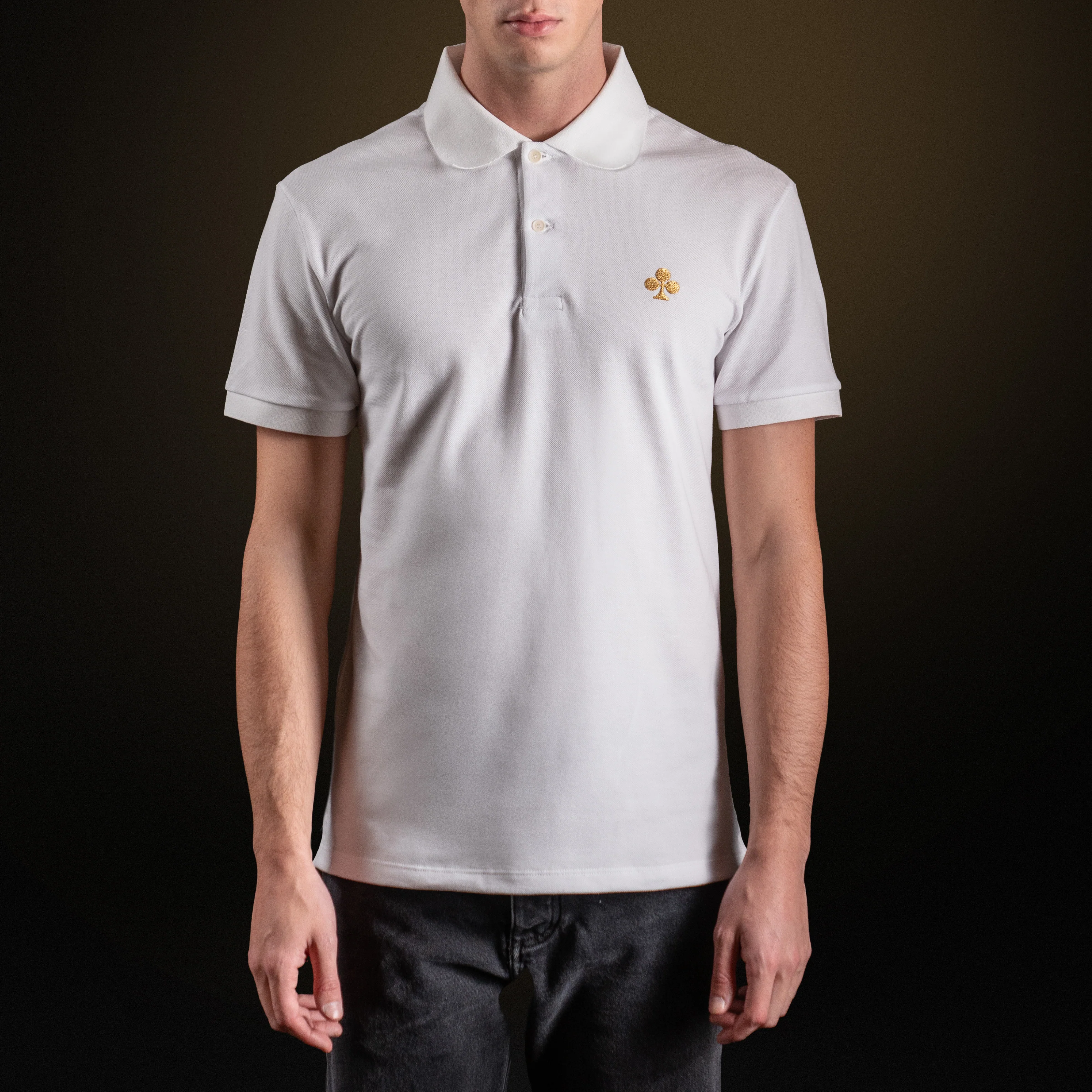 White Cotton Piqué polo shirt - Image 2